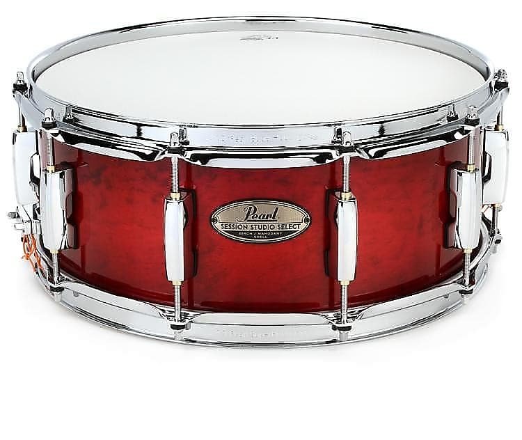 Caisse claire Pearl STS1455S/C315 5,5 x 14" Session Studio Select en Antique Crimson Burst